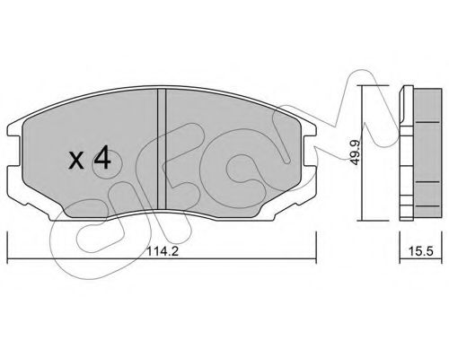 set placute frana,frana disc