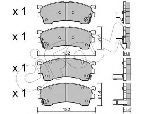 set placute frana,frana disc