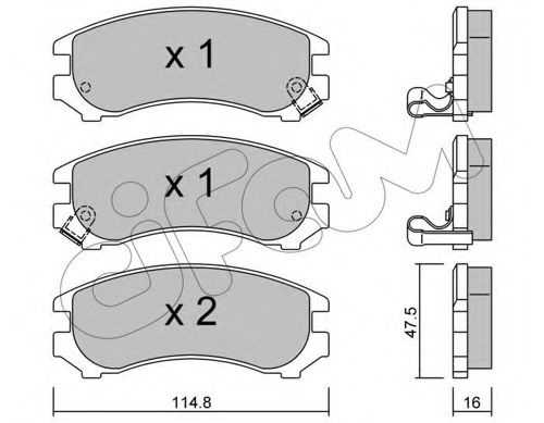 set placute frana,frana disc