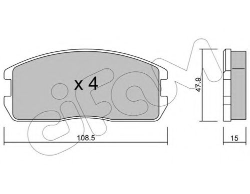 set placute frana,frana disc