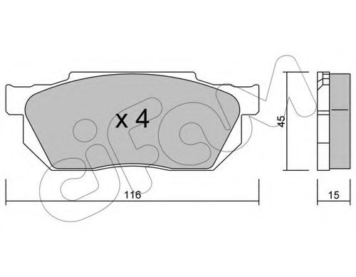 set placute frana,frana disc