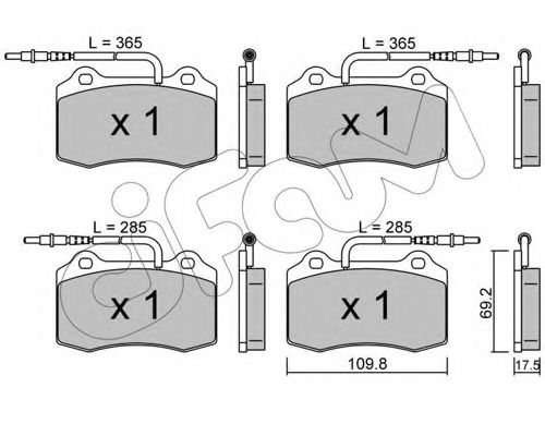 set placute frana,frana disc