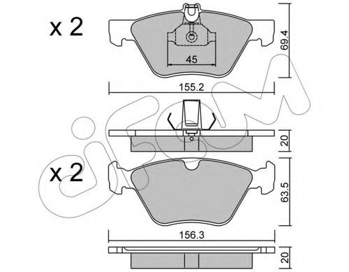 set placute frana,frana disc