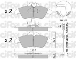 set placute frana,frana disc