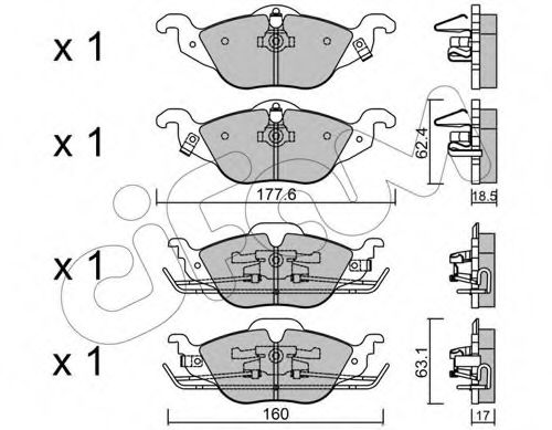 set placute frana,frana disc