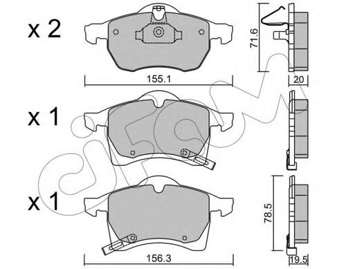 set placute frana,frana disc