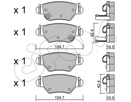 set placute frana,frana disc