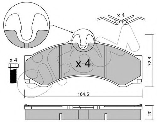 set placute frana,frana disc