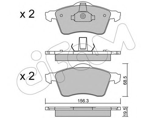 set placute frana,frana disc