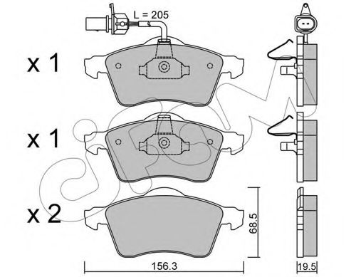 set placute frana,frana disc