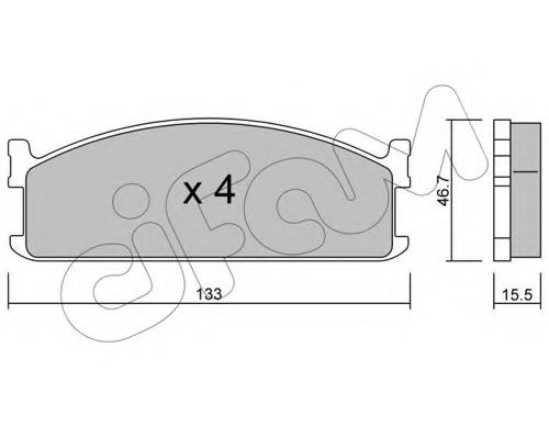 set placute frana,frana disc