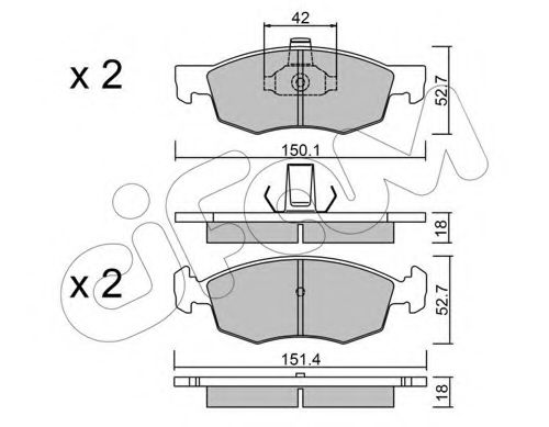 set placute frana,frana disc