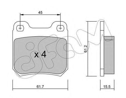 set placute frana,frana disc