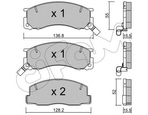 set placute frana,frana disc