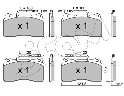 set placute frana,frana disc