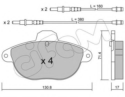 set placute frana,frana disc