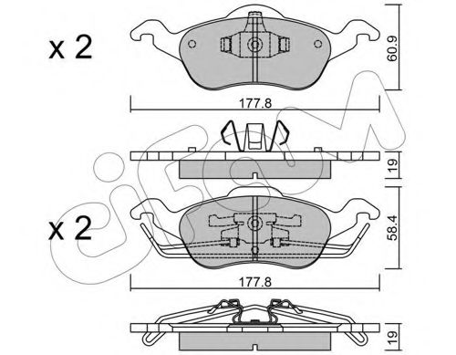 set placute frana,frana disc