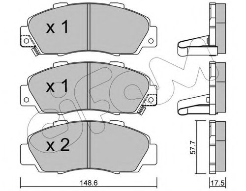 set placute frana,frana disc