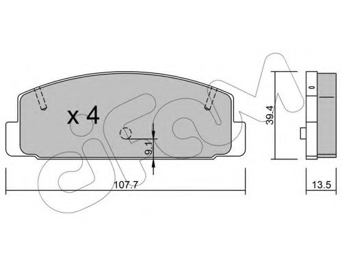 set placute frana,frana disc