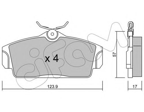 set placute frana,frana disc