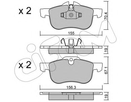 set placute frana,frana disc