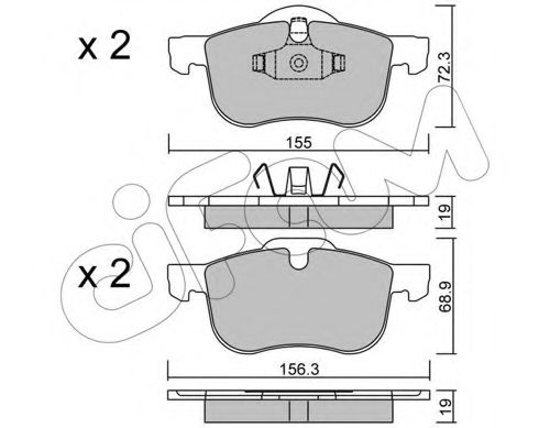 set placute frana,frana disc