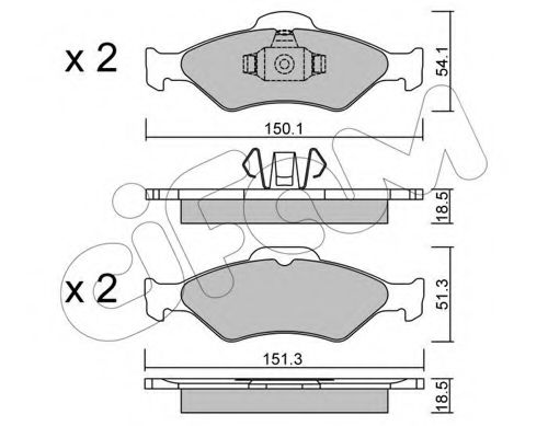 set placute frana,frana disc