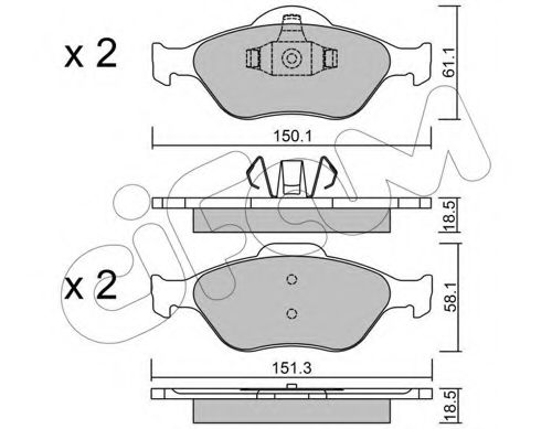 set placute frana,frana disc