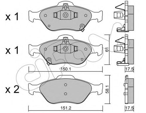 set placute frana,frana disc