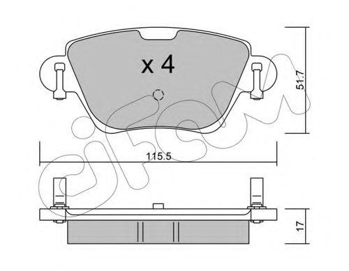 set placute frana,frana disc