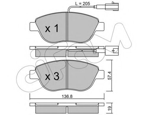 set placute frana,frana disc