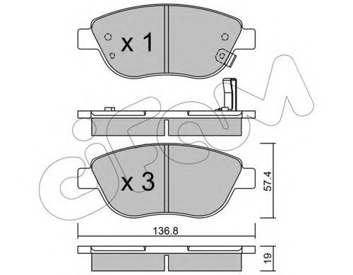 set placute frana,frana disc