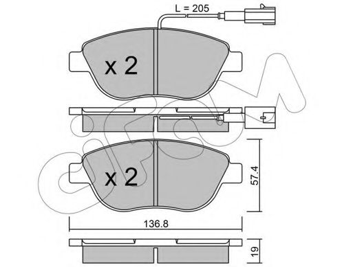 set placute frana,frana disc