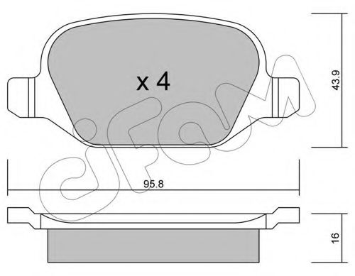 set placute frana,frana disc