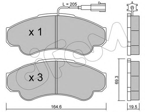 set placute frana,frana disc