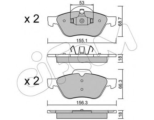 set placute frana,frana disc