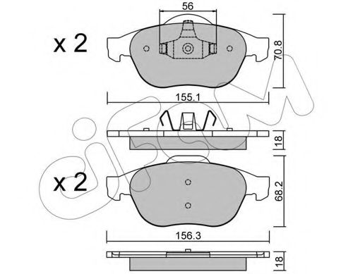 set placute frana,frana disc