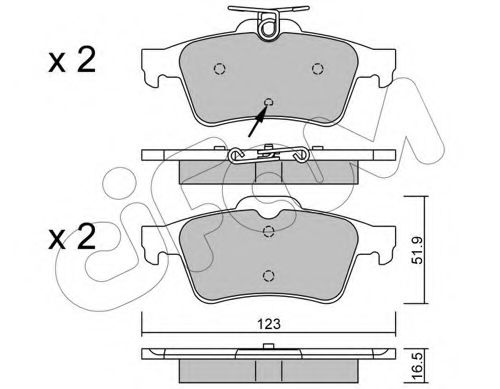 set placute frana,frana disc