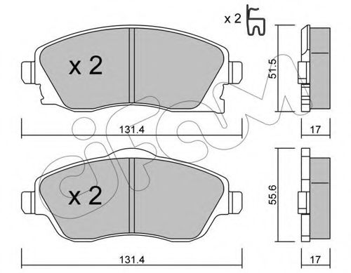 set placute frana,frana disc