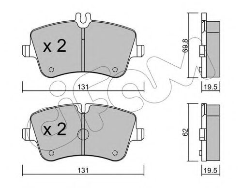 set placute frana,frana disc