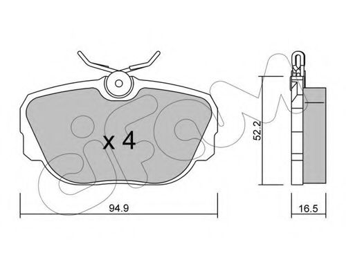 set placute frana,frana disc