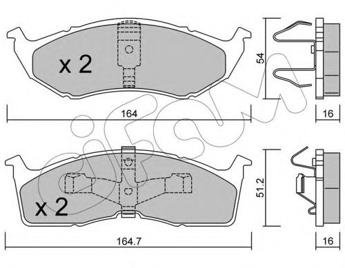 set placute frana,frana disc