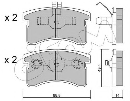 set placute frana,frana disc