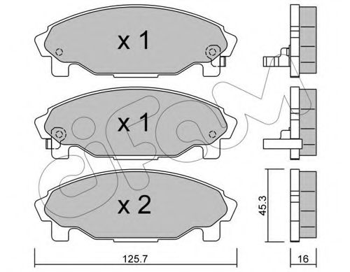 set placute frana,frana disc