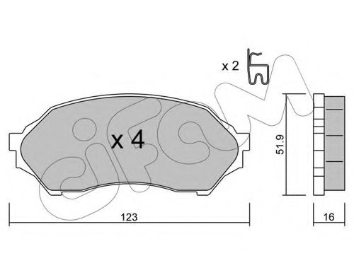 set placute frana,frana disc