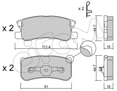 set placute frana,frana disc