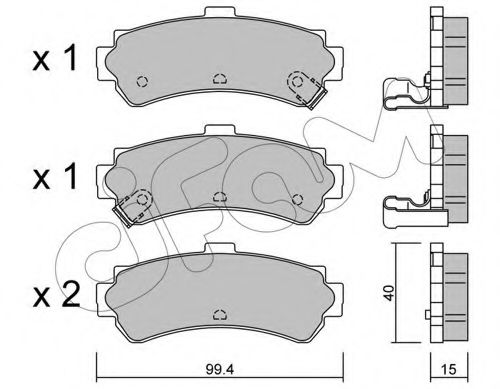 set placute frana,frana disc