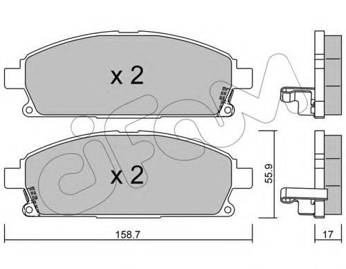 set placute frana,frana disc