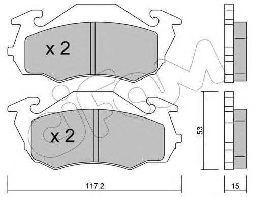 set placute frana,frana disc