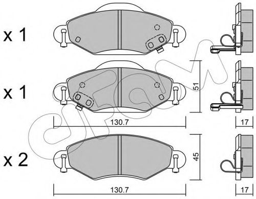 set placute frana,frana disc